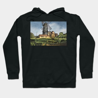 Walberswick Windmill Suffolk England Landscape Hoodie